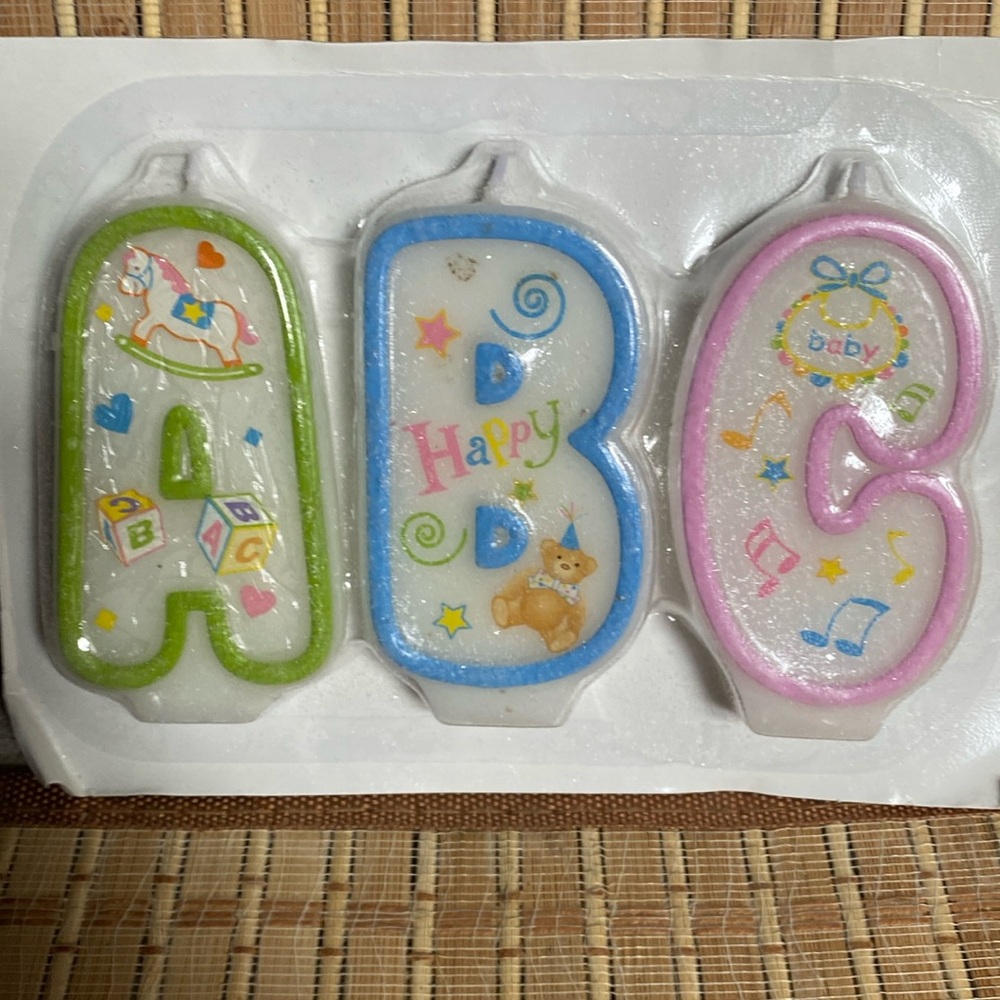 Baby shower candles